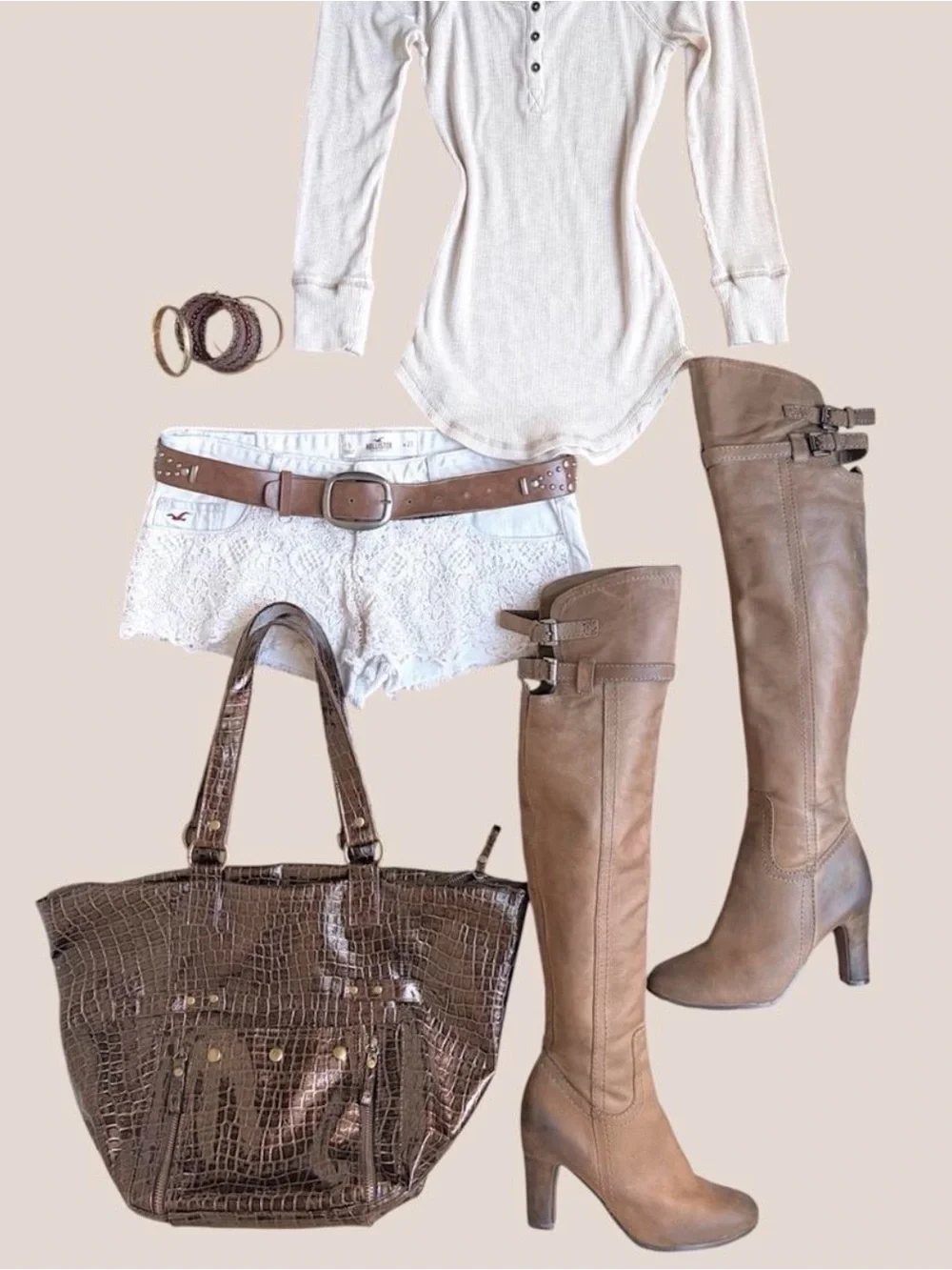 Sam Edelman Sutton Brown Over-the-Knee Leather Heeled Boots